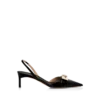 Glanzende leren T Latch Slingback Glanzende leren T Latch Slingback