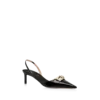 Glanzende leren T Latch Slingback Glanzende leren T Latch Slingback