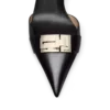 Glanzende leren T Latch Slingback Glanzende leren T Latch Slingback