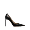 Glanzende leren T-pumps Glanzende leren T-pumps