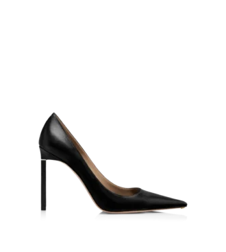Glanzende leren T-pumps