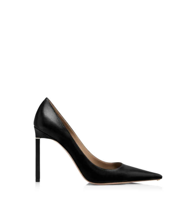 Glanzende leren T-pumps Glanzende leren T-pumps