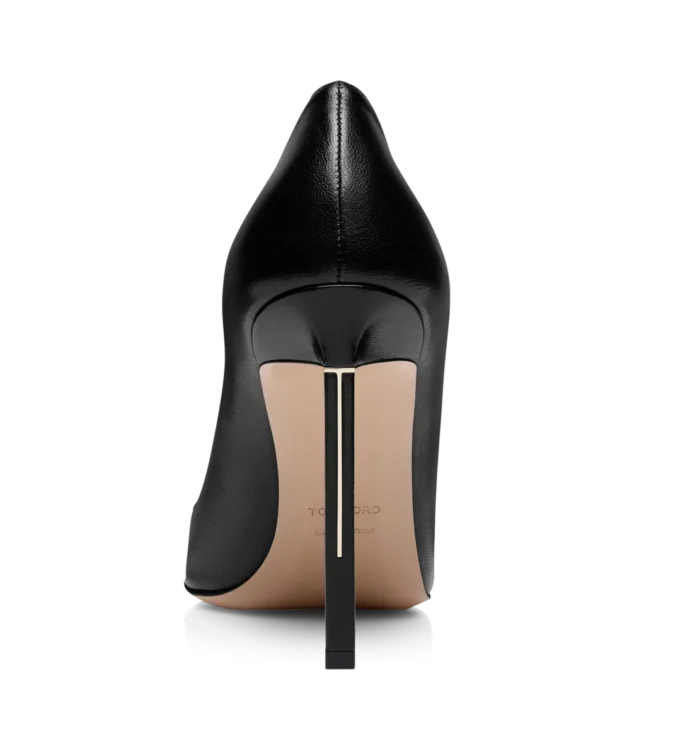 Glanzende leren T-pumps Glanzende leren T-pumps