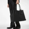 Grain Leather T-Line East-West Tote