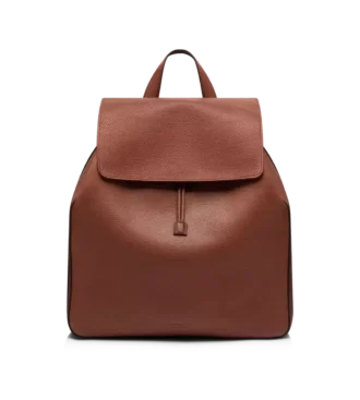Grain Leather T-Line Flap Backpack