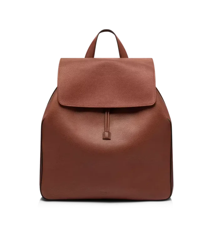 Grain Leather T-Line Flap Backpack Grain Leather T-Line Flap Backpack
