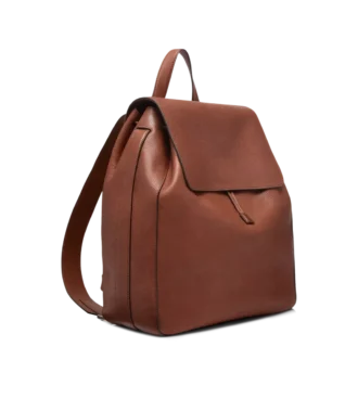 Grain Leather T-Line Flap Backpack