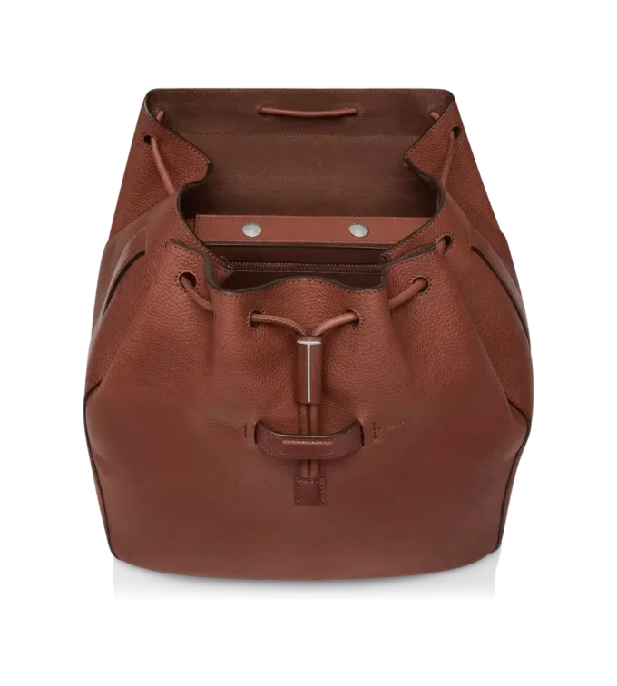 Grain Leather T-Line Flap Backpack Grain Leather T-Line Flap Backpack