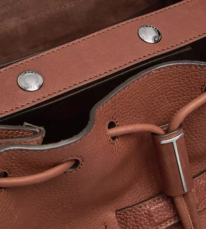 Grain Leather T-Line Flap Backpack Grain Leather T-Line Flap Backpack