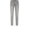 Grijs Stretch slim fit selvedge denim