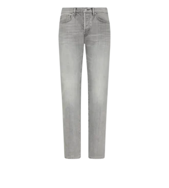 Grijze stretch straight fit denim