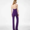 Halternek Twist Front zijden jumpsuit Halternek Twist Front zijden jumpsuit