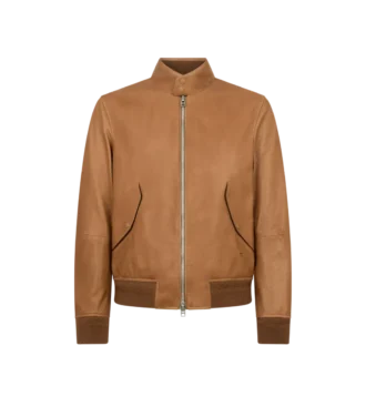 Harrington van generfd leer
