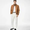 Harrington van generfd leer
