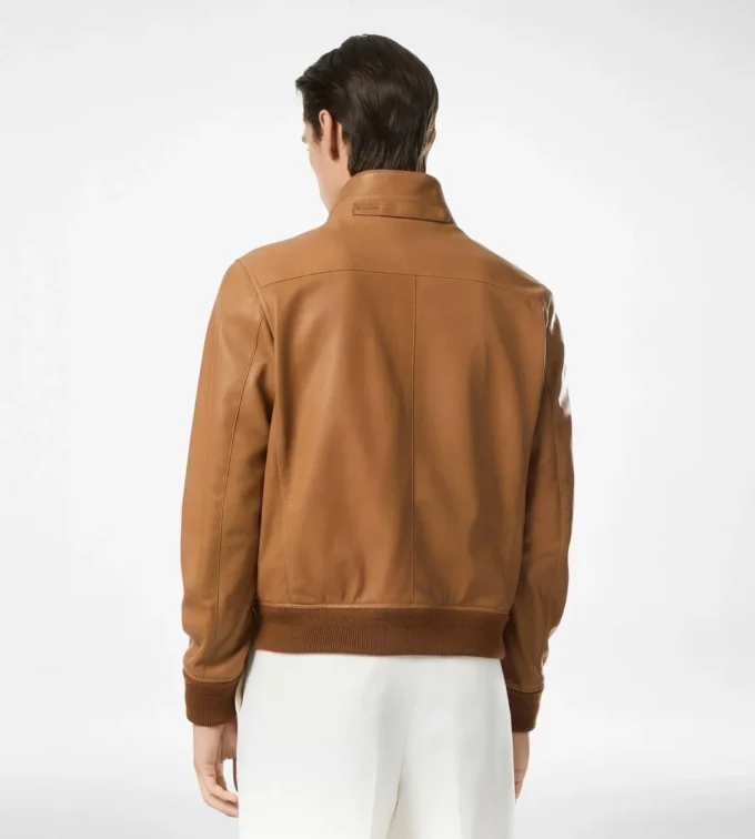 Harrington van generfd leer