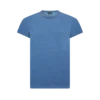 Indigo gekleurd T-shirt met ronde hals
