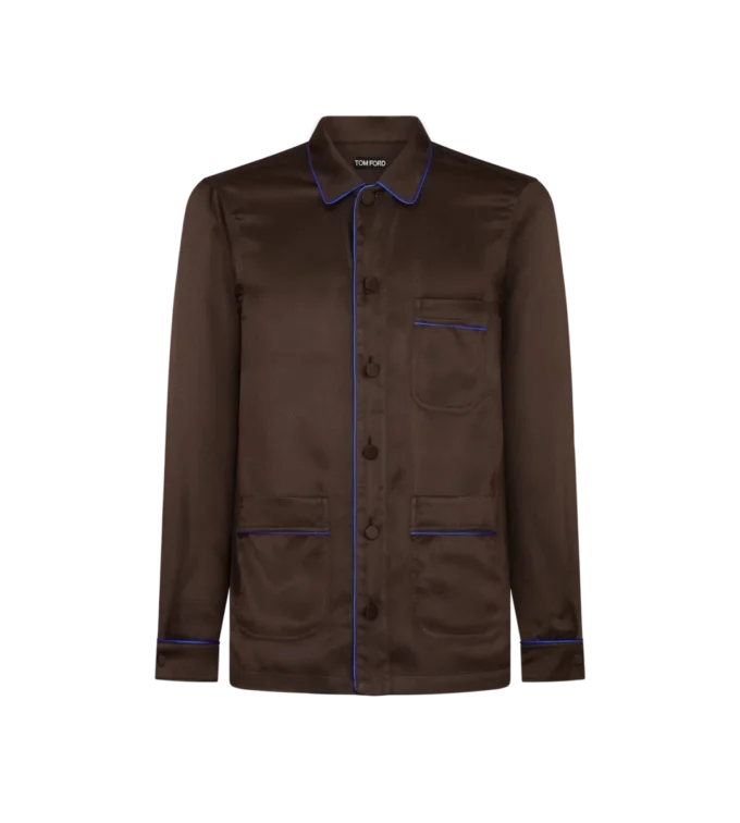 Jacquard Micro Dot Pyjama Piping Shirt Jacquard Micro Dot Pyjama Piping Shirt