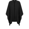 Kasjmier poncho met ton-sur-ton geborduurd Tf-logo Kasjmier poncho met ton-sur-ton geborduurd Tf-logo