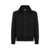 Kasjmier vest met schapenvachtkraag Kasjmier vest met schapenvachtkraag