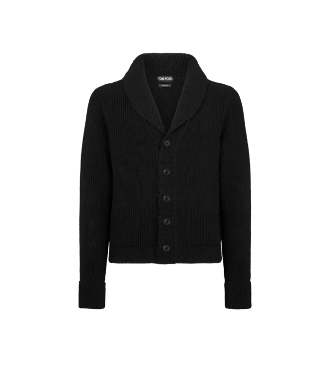 Kasjmier vest met sjaalkraag