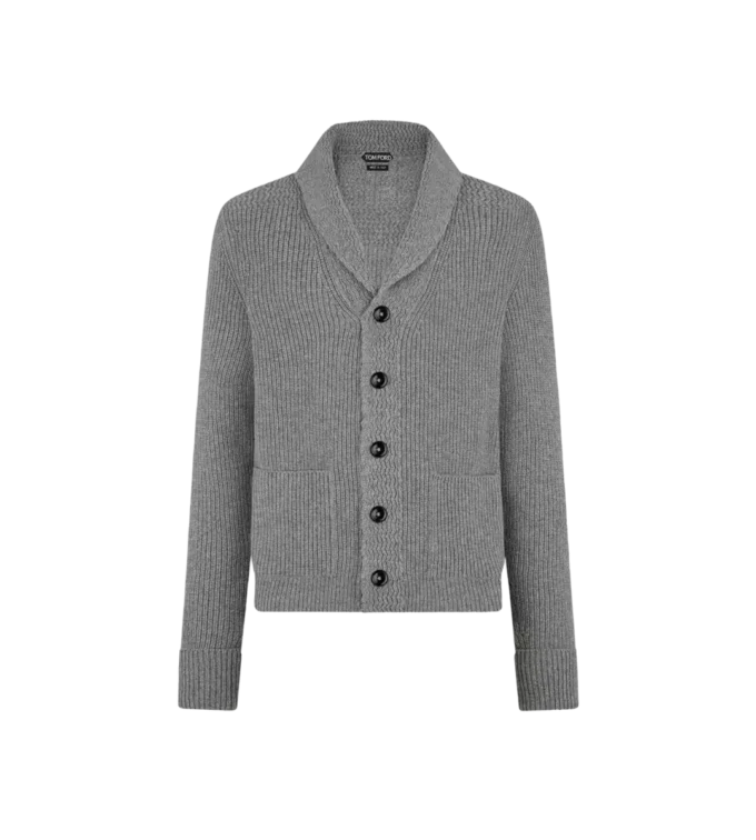 Kasjmier vest met sjaalkraag