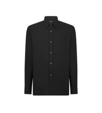 Katoen-kasjmier shirt met soepele pasvorm