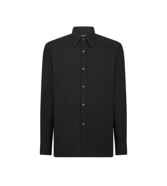 Katoen-kasjmier shirt met soepele pasvorm