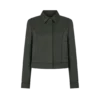 Katoen-viscose twill blouson met biezen Katoen-viscose twill blouson met biezen