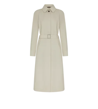 Katoen-zijde gabardine trenchcoat
