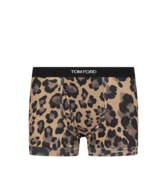 Katoenen boxershort met luipaardprint