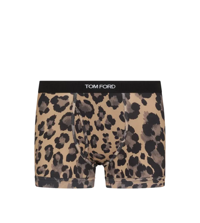 Katoenen boxershort met luipaardprint Katoenen boxershort met luipaardprint