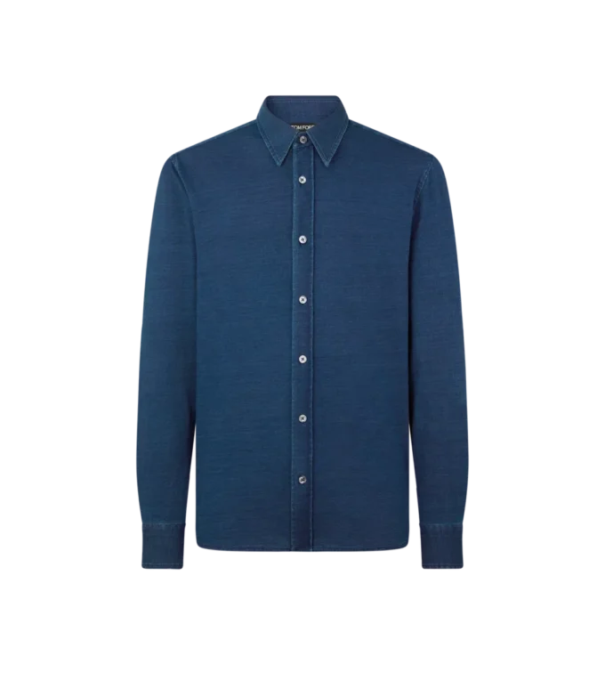 Katoenen indigo shirt