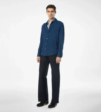 Katoenen indigo shirt
