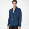 Katoenen indigo shirt