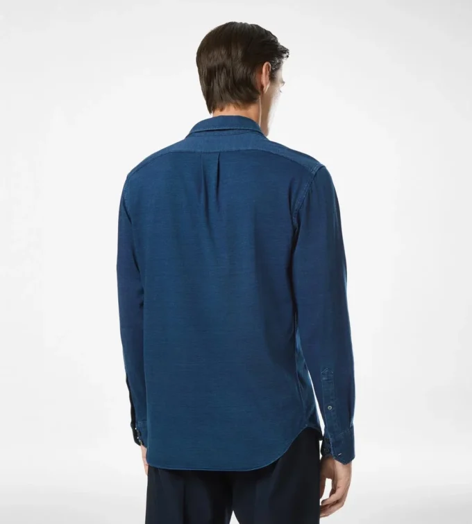 Katoenen indigo shirt