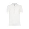 Katoenen kasjmier polo met korte mouwen