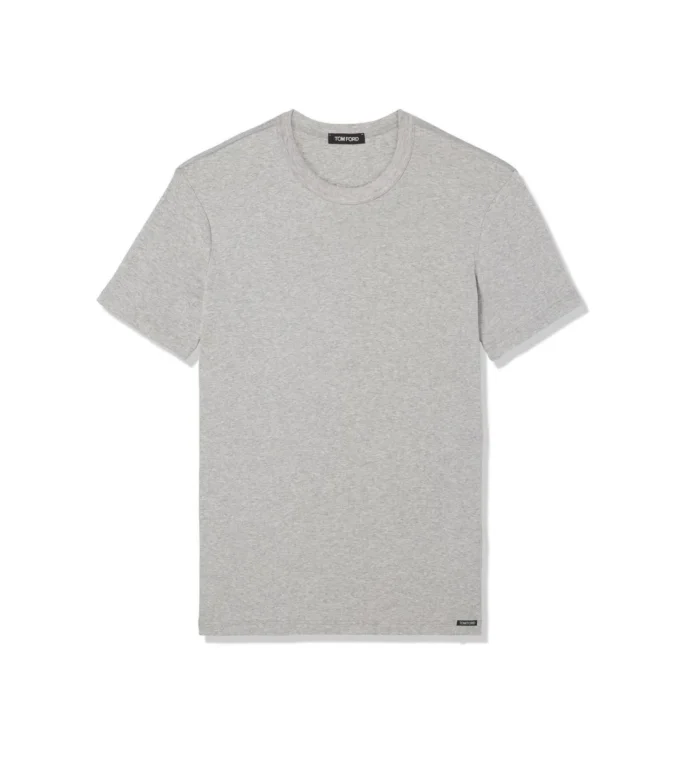 Katoenen T-shirt met ronde hals Katoenen T-shirt met ronde hals