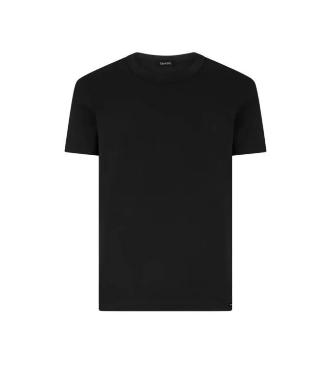 Katoenen T-shirt met ronde hals Katoenen T-shirt met ronde hals