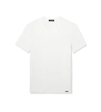 Katoenen T-shirt met V-hals Katoenen T-shirt met V-hals