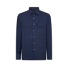 Katoenen twill militair shirt