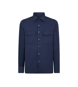 Katoenen twill militair shirt