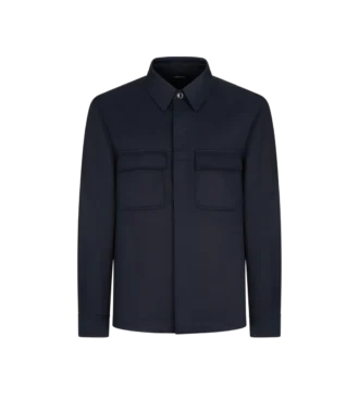 Katoenen twill overshirt met dubbele split