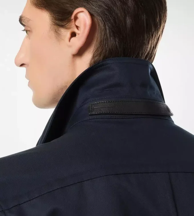 Katoenen twill overshirt met dubbele split