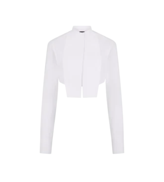 Katoenen voile cropped shirt