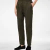 Katoenen zijden lounge broek met Bengaalse strepen en plooien