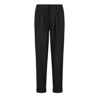 Katoenen zijden soepelvallende twill lichte broek