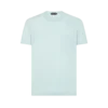 Katoenen zijden T-shirt met ronde hals