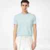 Katoenen zijden T-shirt met ronde hals