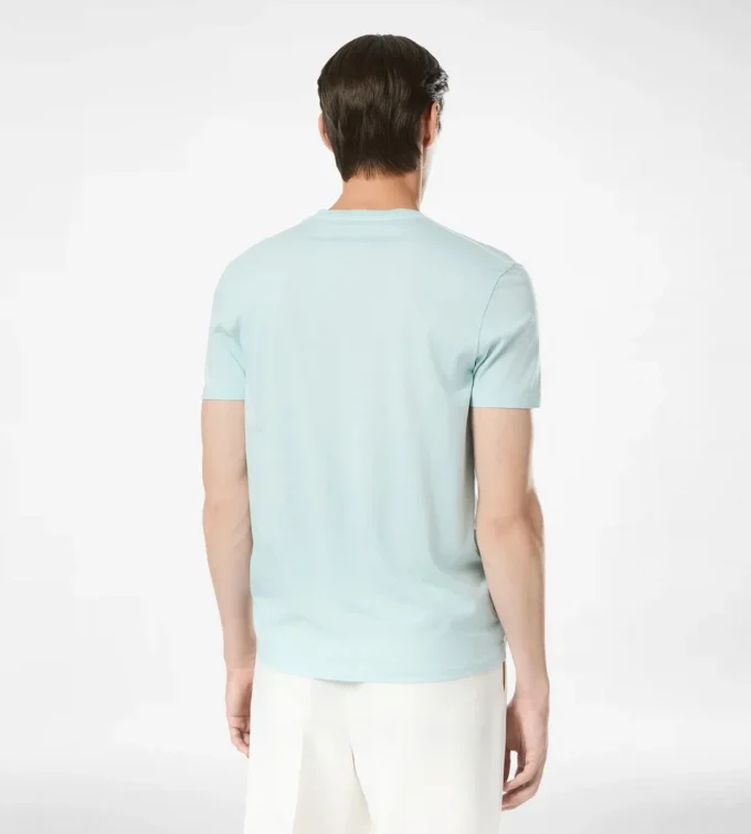 Katoenen zijden T-shirt met ronde hals