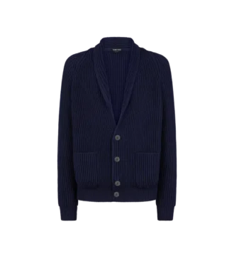 Katoenen zijden vest met sjaalkraag